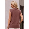 image:imageArachampCloz Womens Wool Blend Mock Neck Fall Sweater Vest Work Tops 2026Dusty Red