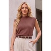 image:imageArachampCloz Womens Wool Blend Mock Neck Fall Sweater Vest Work Tops 2026Dusty Red