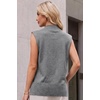 image:imageArachampCloz Womens Wool Blend Mock Neck Fall Sweater Vest Work Tops 2026Gray