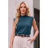 image:imageArachampCloz Womens Wool Blend Mock Neck Fall Sweater Vest Work Tops 2026Green