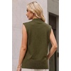 image:imageArachampCloz Womens Wool Blend Mock Neck Fall Sweater Vest Work Tops 2026Green Brown