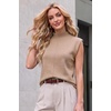 image:imageArachampCloz Womens Wool Blend Mock Neck Fall Sweater Vest Work Tops 2026Khaki