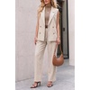 image:imageArachampCloz Womens Wool Blend Mock Neck Fall Sweater Vest Work Tops 2026Khaki