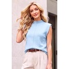 image:imageArachampCloz Womens Wool Blend Mock Neck Fall Sweater Vest Work Tops 2026Light Blue