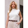 image:imageArachampCloz Womens Wool Blend Mock Neck Fall Sweater Vest Work Tops 2026Offwhite