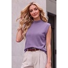 image:imageArachampCloz Womens Wool Blend Mock Neck Fall Sweater Vest Work Tops 2026Purple