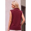 image:imageArachampCloz Womens Wool Blend Mock Neck Fall Sweater Vest Work Tops 2026Red