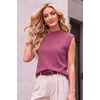 image:imageArachampCloz Womens Wool Blend Mock Neck Fall Sweater Vest Work Tops 2026Rose