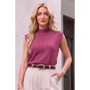 image:imageArachampCloz Womens Wool Blend Mock Neck Fall Sweater Vest Work Tops 2026Rose