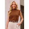 image:imageArachampCloz Womens Wool Blend Mock Neck Fall Sweater Vest Work Tops 2026Rust