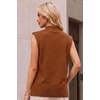 image:imageArachampCloz Womens Wool Blend Mock Neck Fall Sweater Vest Work Tops 2026Rust