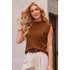 image:imageArachampCloz Womens Wool Blend Mock Neck Fall Sweater Vest Work Tops 2026Rust
