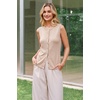 image:imageArachampCloz Womens Wool Blend Non See Through Button Down Casual Tank TopsApricot