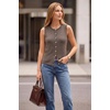 image:imageArachampCloz Womens Wool Blend Non See Through Button Down Casual Tank TopsCoffee