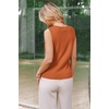 image:imageArachampCloz Womens Wool Blend Non See Through Button Down Casual Tank TopsDark Orange