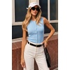 image:imageArachampCloz Womens Wool Blend Non See Through Button Down Casual Tank TopsLight Blue