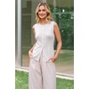 image:imageArachampCloz Womens Wool Blend Non See Through Button Down Casual Tank TopsWhite