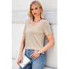 image:imageArachampCloz Womens Wool Blend Short Sleeve Summer Business Casual SweaterApricot