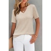 image:imageArachampCloz Womens Wool Blend Short Sleeve Summer Business Casual SweaterApricot