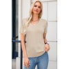 image:imageArachampCloz Womens Wool Blend Short Sleeve Summer Business Casual SweaterApricot