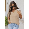 image:imageArachampCloz Womens Wool Blend Short Sleeve Summer Business Casual SweaterApricot02