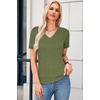 image:imageArachampCloz Womens Wool Blend Short Sleeve Summer Business Casual SweaterArmy Green