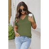 image:imageArachampCloz Womens Wool Blend Short Sleeve Summer Business Casual SweaterArmy Green