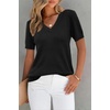 image:imageArachampCloz Womens Wool Blend Short Sleeve Summer Business Casual SweaterBlack