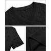 image:imageArachampCloz Womens Wool Blend Short Sleeve Summer Business Casual SweaterCableblack02