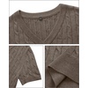 image:imageArachampCloz Womens Wool Blend Short Sleeve Summer Business Casual SweaterCablecoffee
