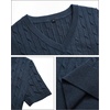 image:imageArachampCloz Womens Wool Blend Short Sleeve Summer Business Casual SweaterCabledusty Blue