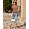 image:imageArachampCloz Womens Wool Blend Short Sleeve Summer Business Casual SweaterCablemocha Mousse