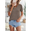 image:imageArachampCloz Womens Wool Blend Short Sleeve Summer Business Casual SweaterCoffee