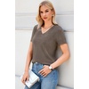 image:imageArachampCloz Womens Wool Blend Short Sleeve Summer Business Casual SweaterCoffee