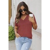 image:imageArachampCloz Womens Wool Blend Short Sleeve Summer Business Casual SweaterDusty Red