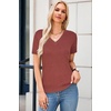 image:imageArachampCloz Womens Wool Blend Short Sleeve Summer Business Casual SweaterDusty Red