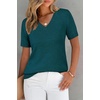 image:imageArachampCloz Womens Wool Blend Short Sleeve Summer Business Casual SweaterGreen