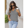 image:imageArachampCloz Womens Wool Blend Short Sleeve Summer Business Casual SweaterGrey