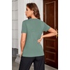 image:imageArachampCloz Womens Wool Blend Short Sleeve Summer Business Casual SweaterGrey Green