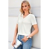 image:imageArachampCloz Womens Wool Blend Short Sleeve Summer Business Casual SweaterOffwhite