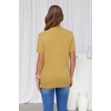 image:imageArachampCloz Womens Wool Blend Short Sleeve Sweater Business Casual TopsAlight Turmeric
