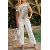 image:imageArachampCloz Womens Wool Blend Short Sleeve Sweater Business Casual TopsApricotblack