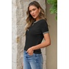 image:imageArachampCloz Womens Wool Blend Short Sleeve Sweater Business Casual TopsBlack5132