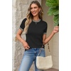 image:imageArachampCloz Womens Wool Blend Short Sleeve Sweater Business Casual TopsBlack5132
