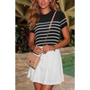 image:imageArachampCloz Womens Wool Blend Short Sleeve Sweater Business Casual TopsBlackwhite