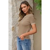 image:imageArachampCloz Womens Wool Blend Short Sleeve Sweater Business Casual TopsCamel025132