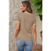 image:imageArachampCloz Womens Wool Blend Short Sleeve Sweater Business Casual TopsCamel025132
