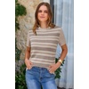 image:imageArachampCloz Womens Wool Blend Short Sleeve Sweater Business Casual TopsCamel5192