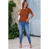 image:imageArachampCloz Womens Wool Blend Short Sleeve Sweater Business Casual TopsCaramel