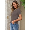 image:imageArachampCloz Womens Wool Blend Short Sleeve Sweater Business Casual TopsCoffee5132